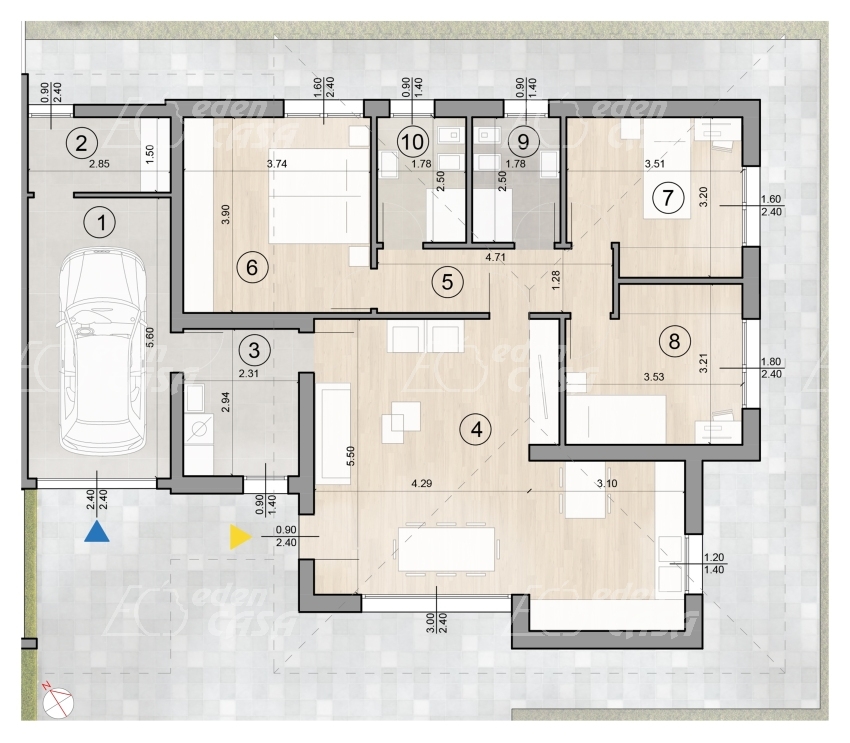 B34-145 - Busseto, villetta bifamigliare 3 camere